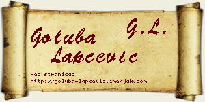 Goluba Lapčević vizit kartica